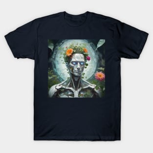 Cyborg with plants in head T-Shirt